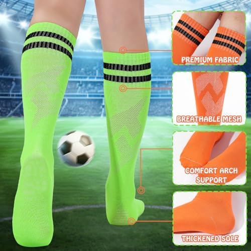 10 Pairs Knee High Soccer Socks for Kids