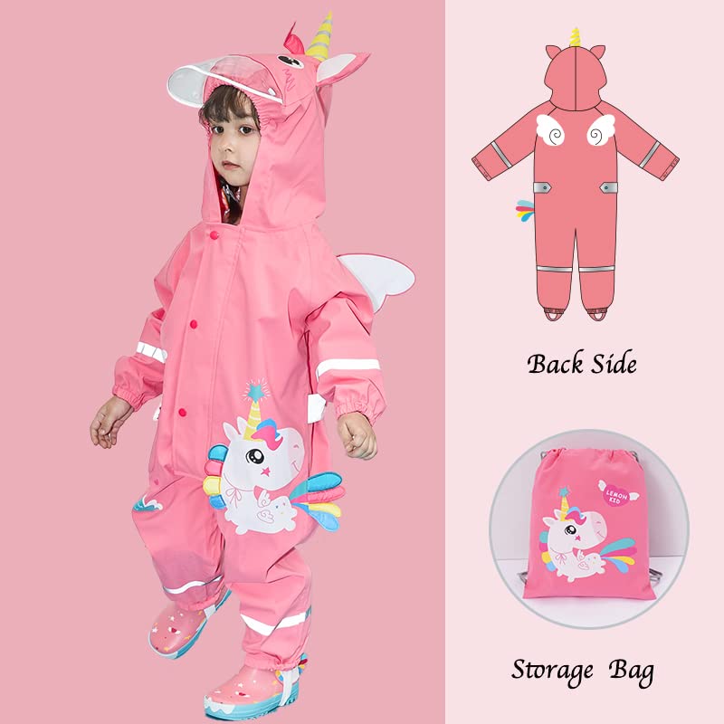 Fewlby Toddler Girls Lightweight Rain Jacket
