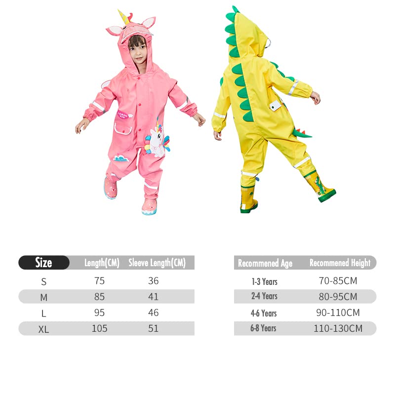 Fewlby Toddler Girls Lightweight Rain Jacket