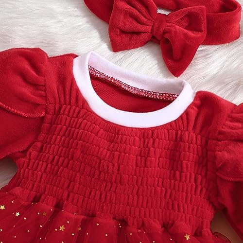 COORALLY Newborn Baby Girl Christmas Romper