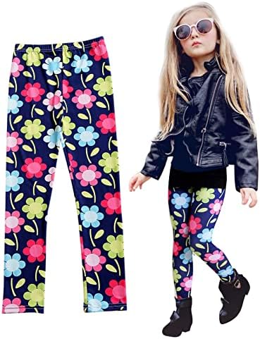 Toddler Girls Boys Fashion FallSpring Loose Pants Bottoms Dark Blue Floral Prints