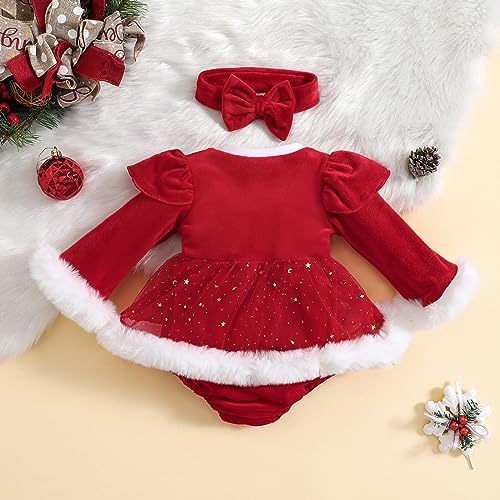 COORALLY Newborn Baby Girl Christmas Romper
