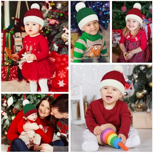 Century Star Baby Christmas Hat Knit Santa Beanie for Kids
