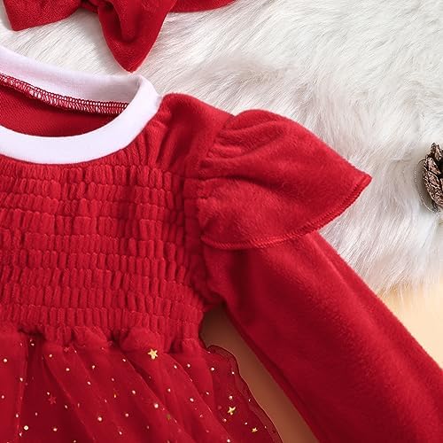 COORALLY Newborn Baby Girl Christmas Romper