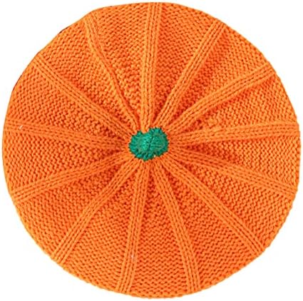 2-Piece Pumpkin Beret for Baby Mom