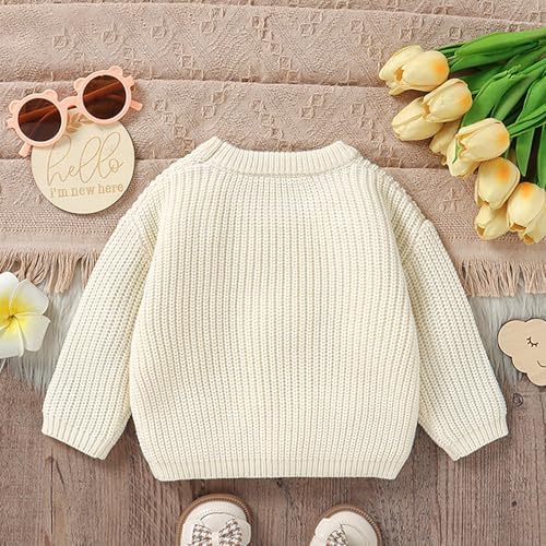 ToddlBy Baby Girls Soft Knit Sweater Pullover 6-9 Months Warm and Cozy