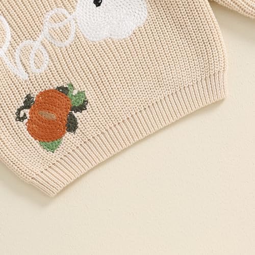 Toddler Halloween Pumpkin Knit Sweater for Baby Boy Girl