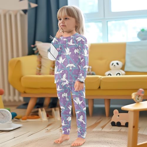 WIFIU 2 Piece Pajama Set for Kids 18M-8Y Soft Cotton Sleepwear