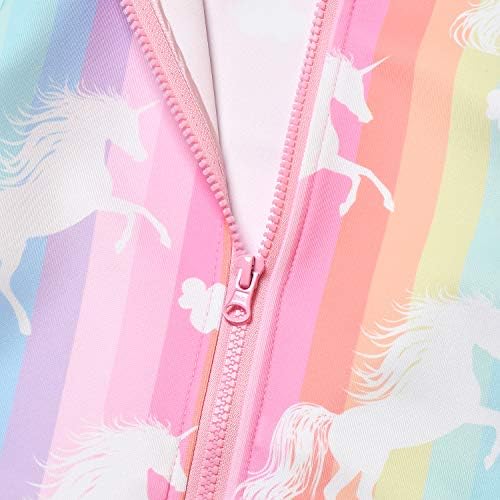 Cute Unicorn Butterfly Zip-Up Hoodie for Girls