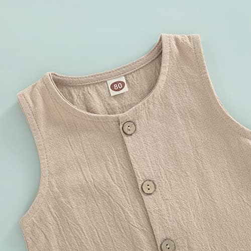 Mubineo Boys Summer Linen Romper for Babies