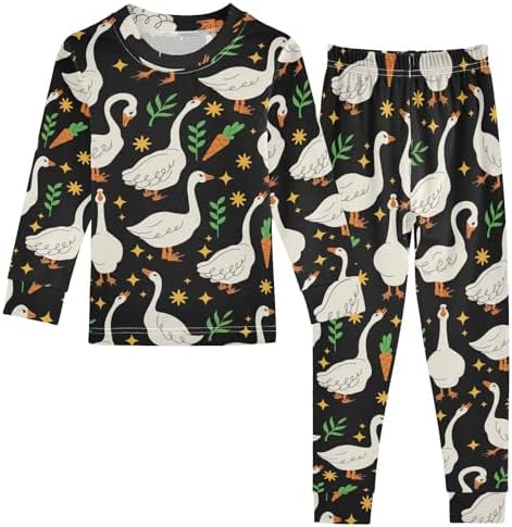 Soft Cotton Pajama Set for Girls - Long Sleeve breathable comfortable sleepwear