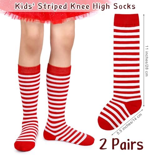 SOMSOC 2 Pairs Stripped Knee-
