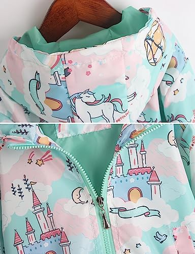 Little Hand Girls Cartoon Unicorn Jacket
