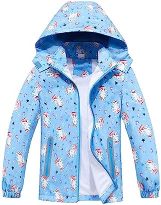 Dinosaur-Printed Boys Waterproof Rain Jacket