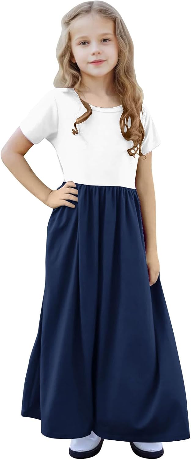 Girls Summer Casual Dress with Pockets
