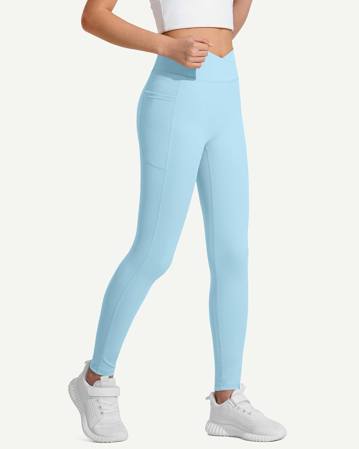 JOCMIC Girls V-Cross Waist athletic wear