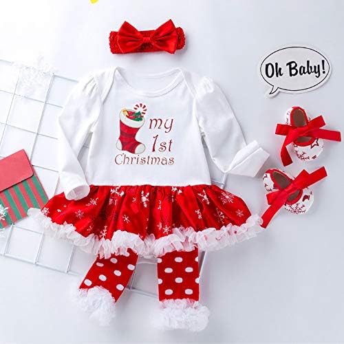 Cute Christmas Romper Tutu Set for Newborn Girls