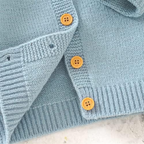 Sky Blue Knit Cardigan Sweater