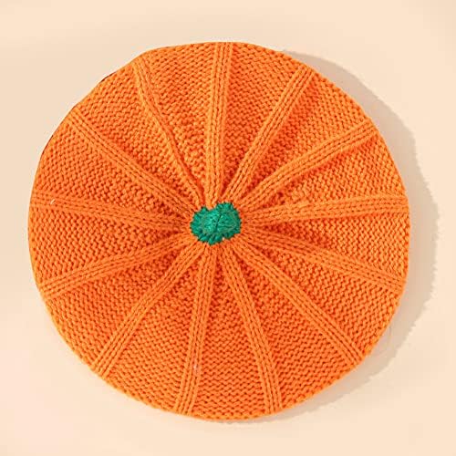 2-Piece Pumpkin Beret for Baby Mom