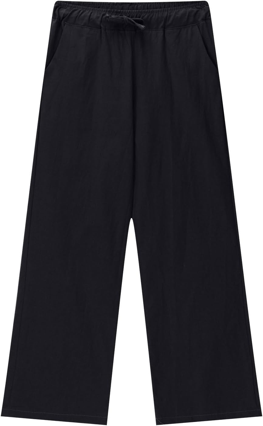 Casual Cotton Linen Pants Summer Lightweight Lounge relieving day
