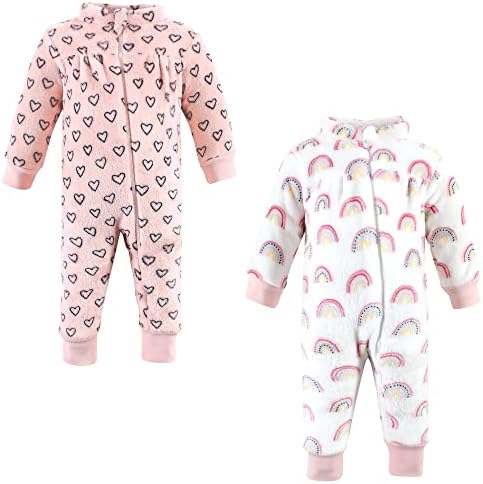 Hudson Baby Baby Girls Plush Jumpsuit With 3D Animal Design