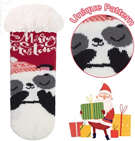 3 Pairs Warm Sherpa Lined Slipper Socks