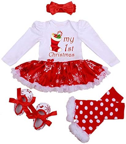 Cute Christmas Romper Tutu Set for Newborn Girls