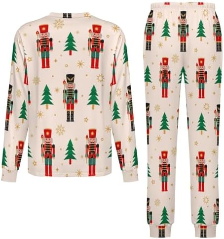 MEIKKO Thermal Pajama Set Christmas Tree Nutcracker Long