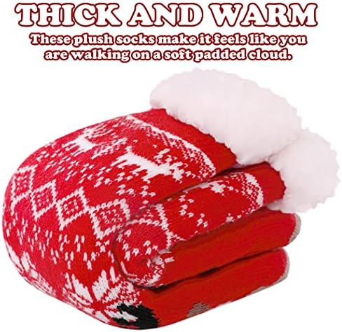 FNOVCO Kids Fuzzy Slipper Socks Boys Girls Warm Winter