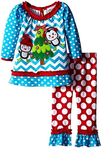 Mud Pie Little Girls Adorable Santa Baby Skirt Set