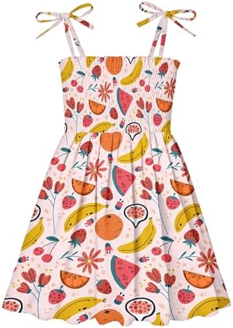 Beessbest Toddler Baby Girl Polka Dot Print Dress Spaghetti Straps Sleeveless Casual Dress
