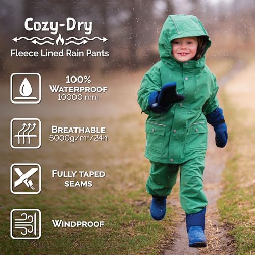 Waterproof Fleece Lined Live Snow Rain Pants for Kids