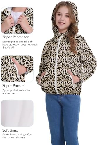 Zando Girls Rain jacket waterproof