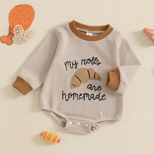 Handmade Romper First Thanksgiving Outfits for Baby Girls US