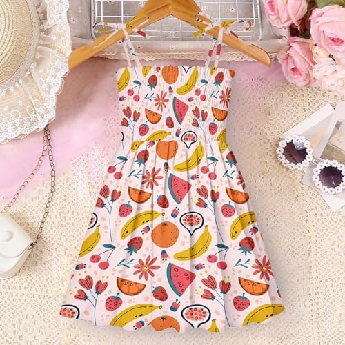 Beessbest Toddler Baby Girl Polka Dot Print Dress Spaghetti Straps Sleeveless Casual Dress