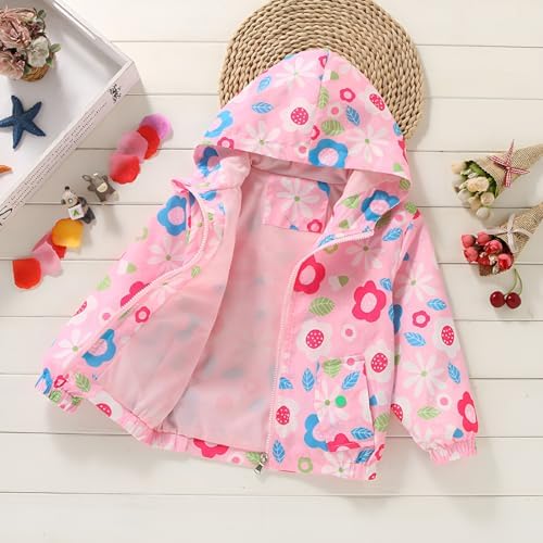 Lightweight Hooded Windbreaker for Toddler Girls