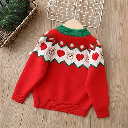 Warm Cozy Christmas Sweater for Babies Cute Deers in Knit