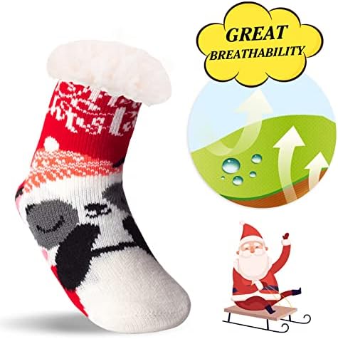 3 Pairs Warm Sherpa Lined Slipper Socks
