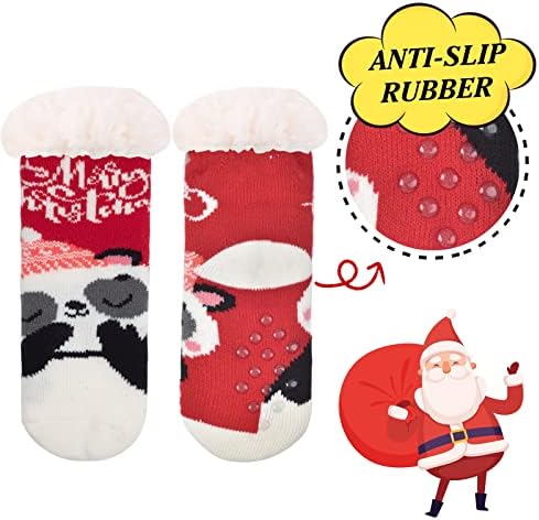 3 Pairs Warm Sherpa Lined Slipper Socks