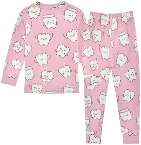 WIFIU Soft Cotton 2 Piece Pajama Set for Girls 18M-8Y