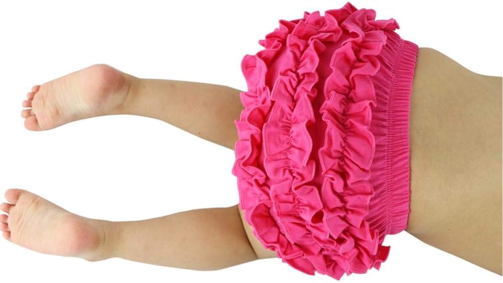 Stretchy Basic Cotton Diaper Cover Bloomers with Ruffles