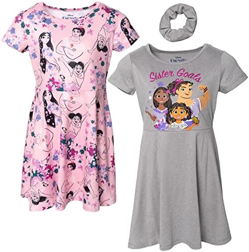 Disney Encanto Minnie Mouse Girls Short Sleeve Dress Headband