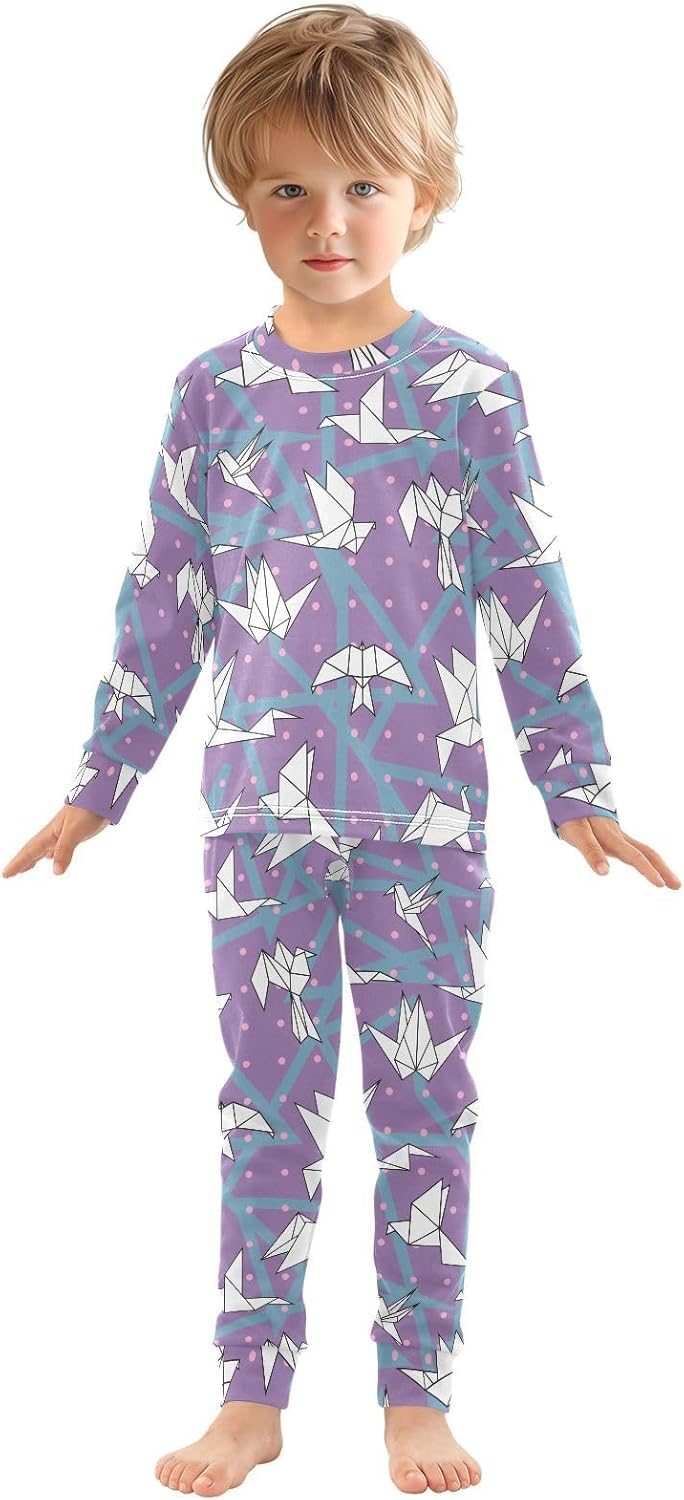 WIFIU 2 Piece Pajama Set for Kids 18M-8Y Soft Cotton Sleepwear