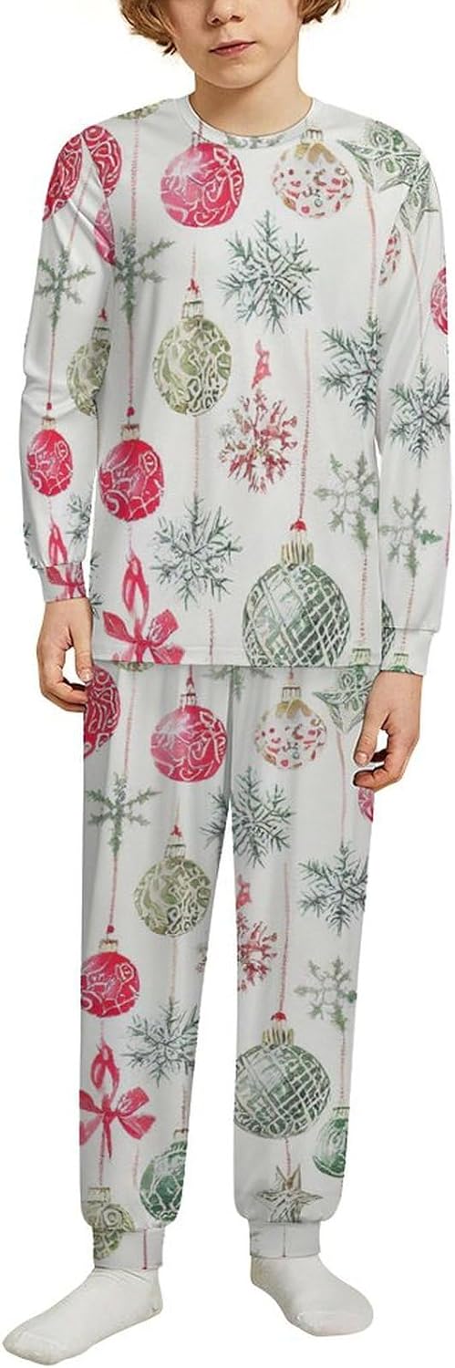 MEIKKO Christmas Kids Thermal Gnome Underwear Set