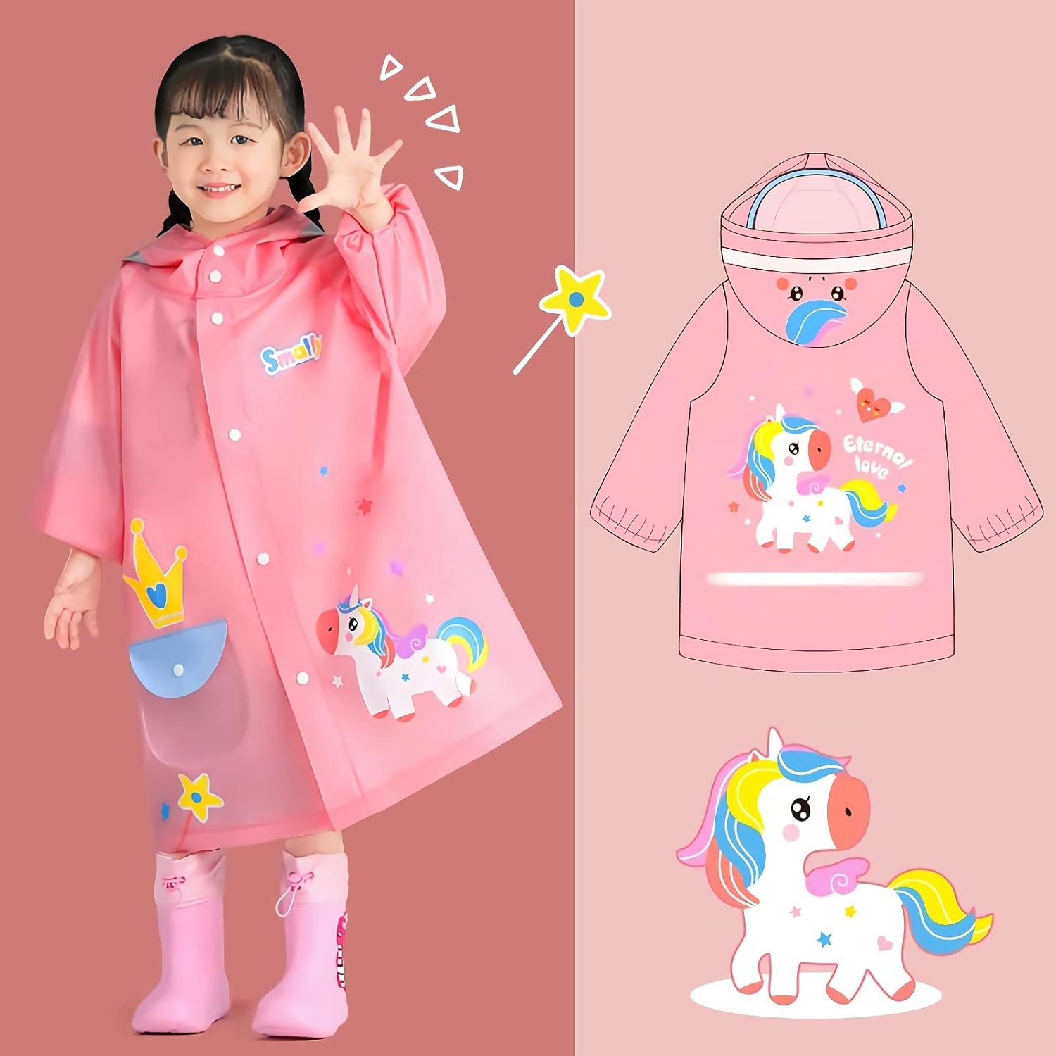 Dinosaur Rain Jacket for Kids
