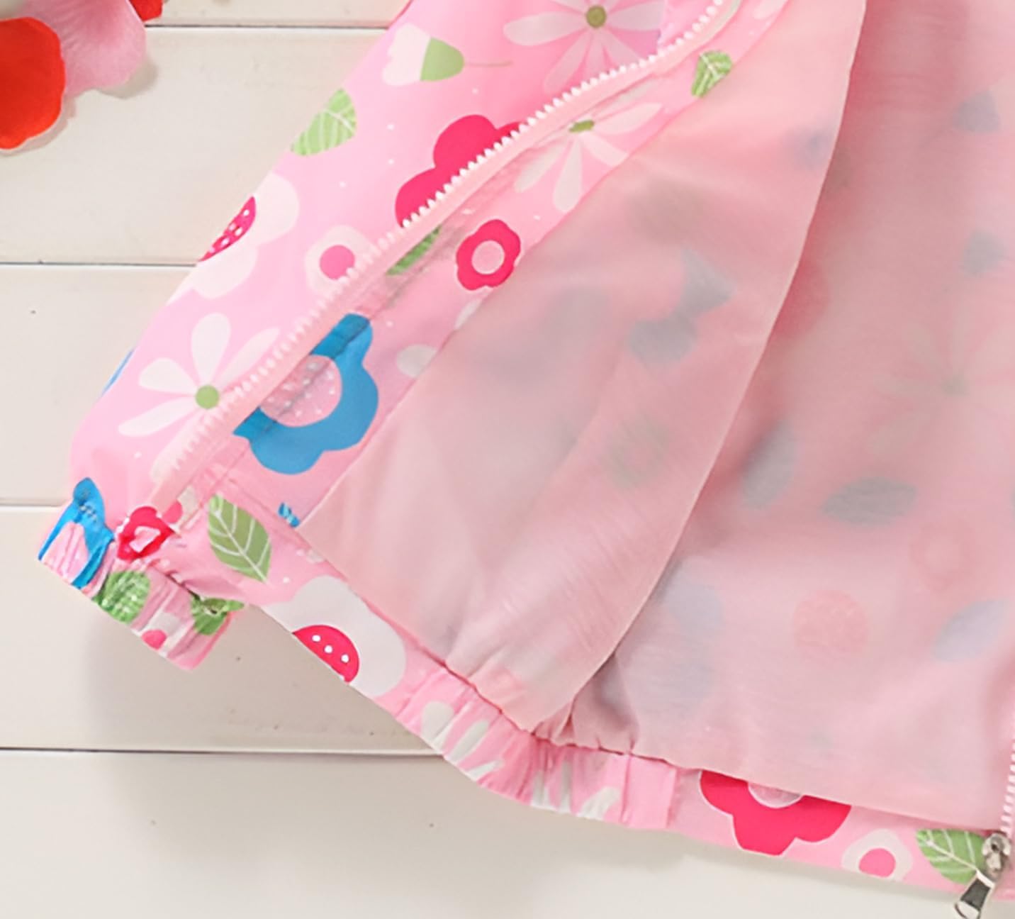 Lightweight Hooded Windbreaker for Toddler Girls
