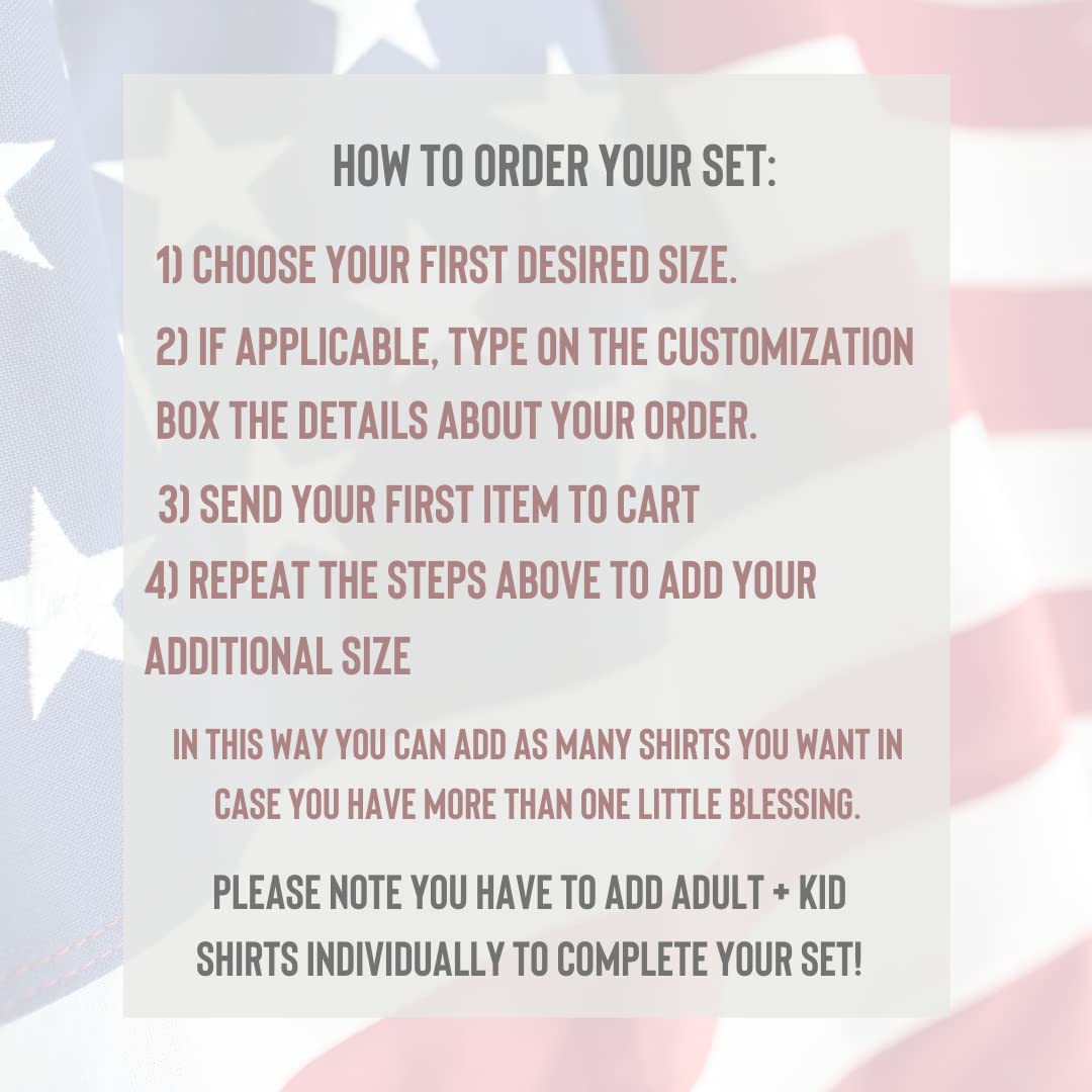Fourth of July Family Matching Shirts Set for Mom Dad and Baby