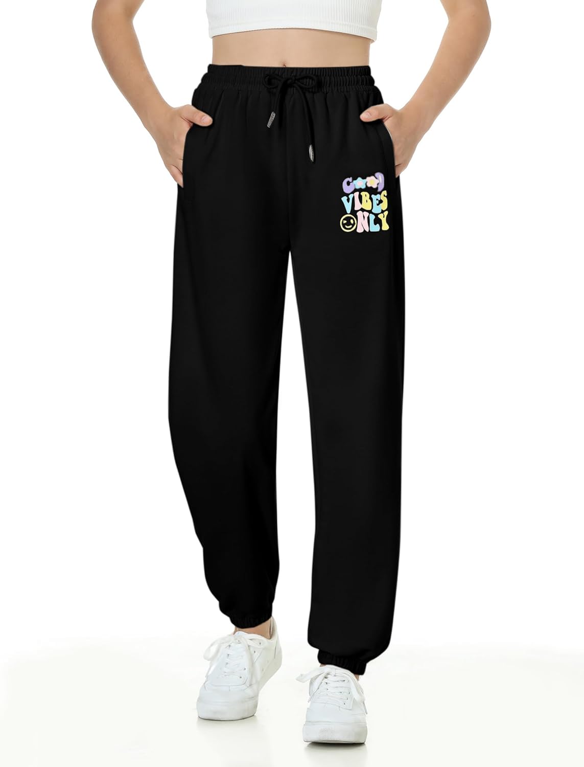 EXARUS Girls 3-Pack Letter Graphic Print Sweatpants