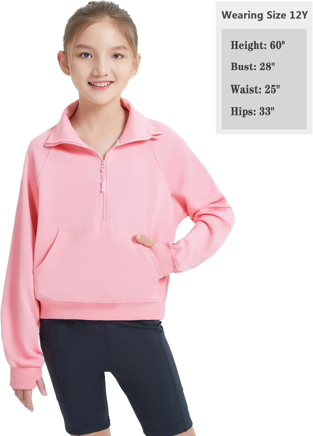 EXARUS Girls Crop hoodie pullover