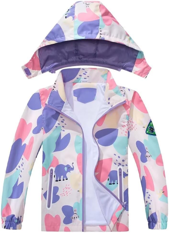 Welity Girls Waterproof Wind-Resistant Jackets Style Meets Functionality